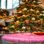 Premium Faux Fur Christmas Tree Skirt - 60 Inch | Luxurious Holiday Decorations - Prismatic Fiber Arts