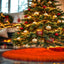 Premium Faux Fur Christmas Tree Skirt - 48 Inch | Luxurious Holiday Decorations - Prismatic Fiber Arts