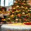 Premium Faux Fur Christmas Tree Skirt - 48 Inch | Luxurious Holiday Decorations - Prismatic Fiber Arts