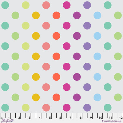 Whisper Disco Poms True Colors 43/44" Cotton Fabric Per Yard - Prismatic Fiber Arts
