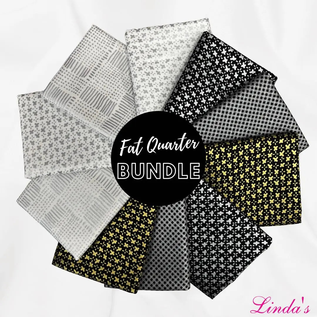 Whispers Metallic Fat Quarter Bundle - Set of 10 - Prismatic Fiber Arts