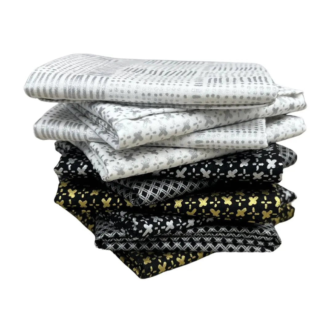 Whispers Metallic Fat Quarter Bundle - Set of 10 - Prismatic Fiber Arts
