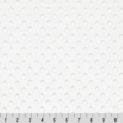 White Cuddle Dimple Fabric per yard - Prismatic Fiber Arts