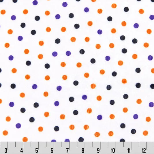 White Dot Digital Cuddle Halloween Fabric per yard - Prismatic Fiber Arts