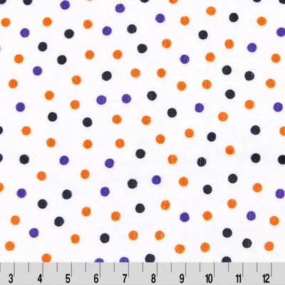 White Dot Digital Cuddle Halloween Fabric per yard - Prismatic Fiber Arts