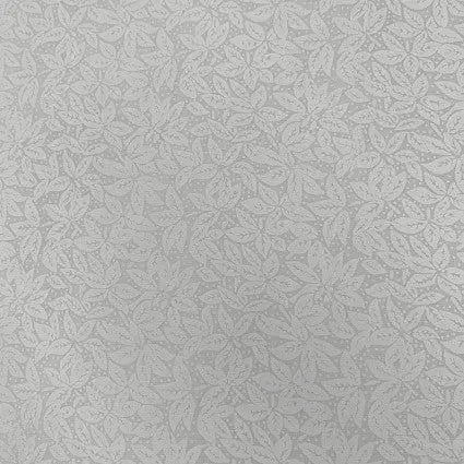 White Leaves Tone on Tone Cotton Wideback Fabric per yard - Prismatic Fiber Arts