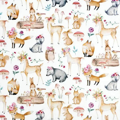 White Sweet Darlings Digital Cuddle Snow Fabric per yard - Prismatic Fiber Arts