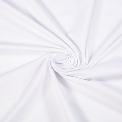 FabricLA 10 oz Cotton Spandex Jersey Knit Fabric – 4-Way Stretch | White - Prismatic Fiber Arts