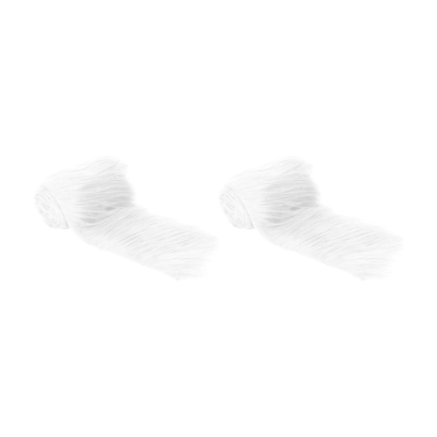 FabricLA Mohair Shaggy Faux Fur Fabric - Pre Cut Strips | Trim Ribbon | DIY Craft, Hobby, Costume, Decoration - Pack of 2 - Prismatic Fiber Arts