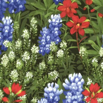Wildflowers Basics Summer Bluebonnets Paintbrush Multi 44"/45" Fabric Per Yard - Prismatic Fiber Arts