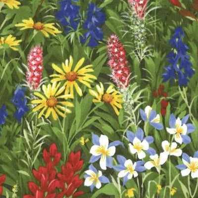 Wildflowers Basics Summer Wildflower Field Multi 44"/45" Fabric Per Yard - Prismatic Fiber Arts