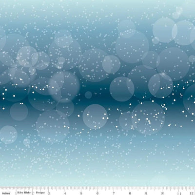 Winter Magic Flurries Blue Cotton Wideback Fabric per yard - Prismatic Fiber Arts