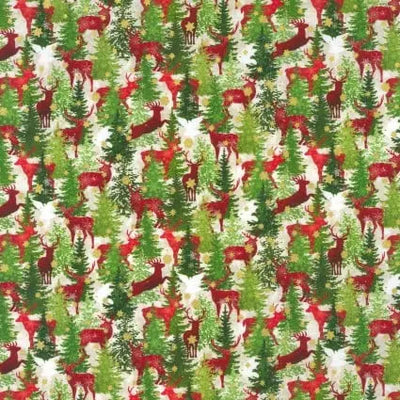 Winter Solstice II Deer 44"/45" Fabric Per Yard - Prismatic Fiber Arts