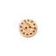 Wood Natural Holey Edge Round Button - Prismatic Fiber Arts