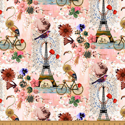 Ballet Pink Paris Luck 43"/44" Fabric Per Yard - Prismatic Fiber Arts
