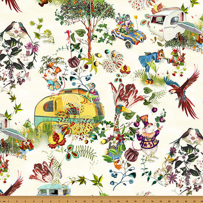 Cream Campers Mousing Around  43"/44" Fabric Per Yard - Prismatic Fiber Arts
