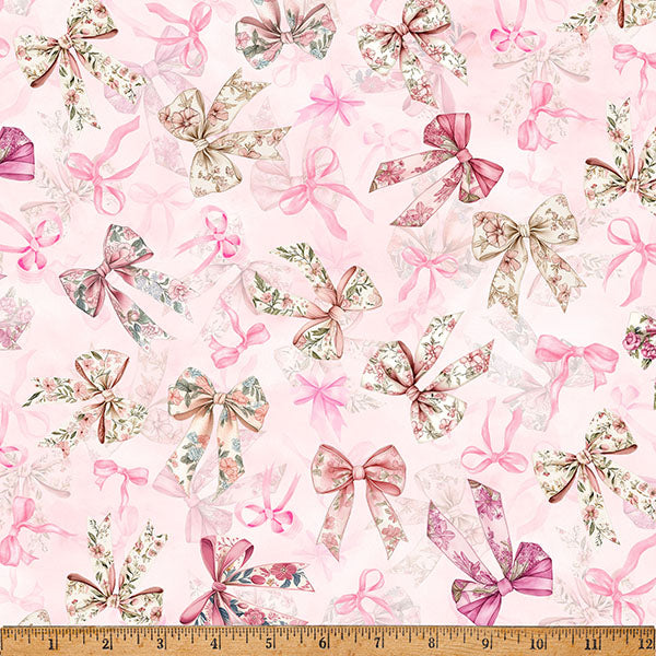 Blush Bows Soiree 43"/44" Fabric Per Yard - Prismatic Fiber Arts