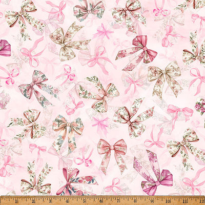 Blush Bows Soiree 43"/44" Fabric Per Yard - Prismatic Fiber Arts