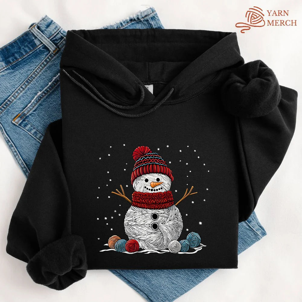 Yarn Snowman Hoodie - Prismatic Fiber Arts