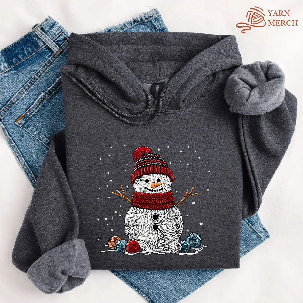 Yarn Snowman Hoodie - Prismatic Fiber Arts