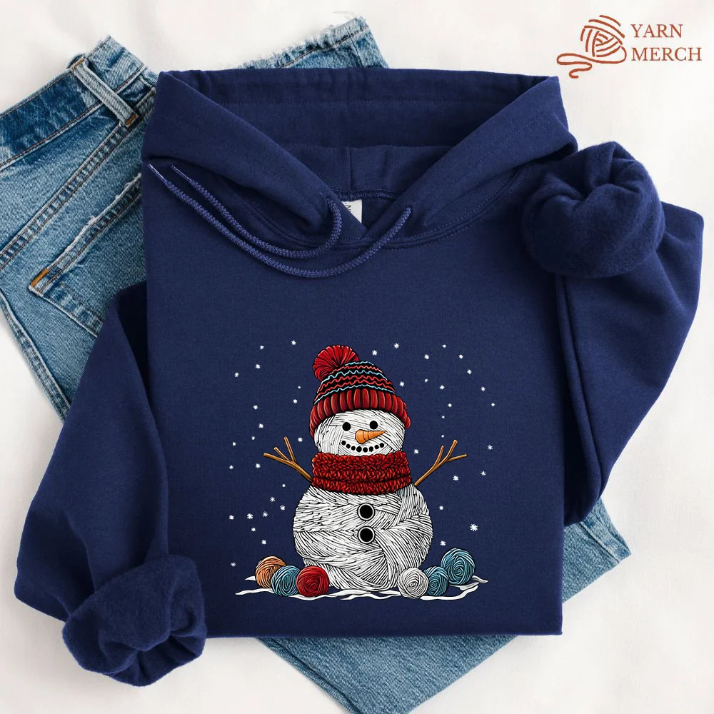 Yarn Snowman Hoodie - Prismatic Fiber Arts