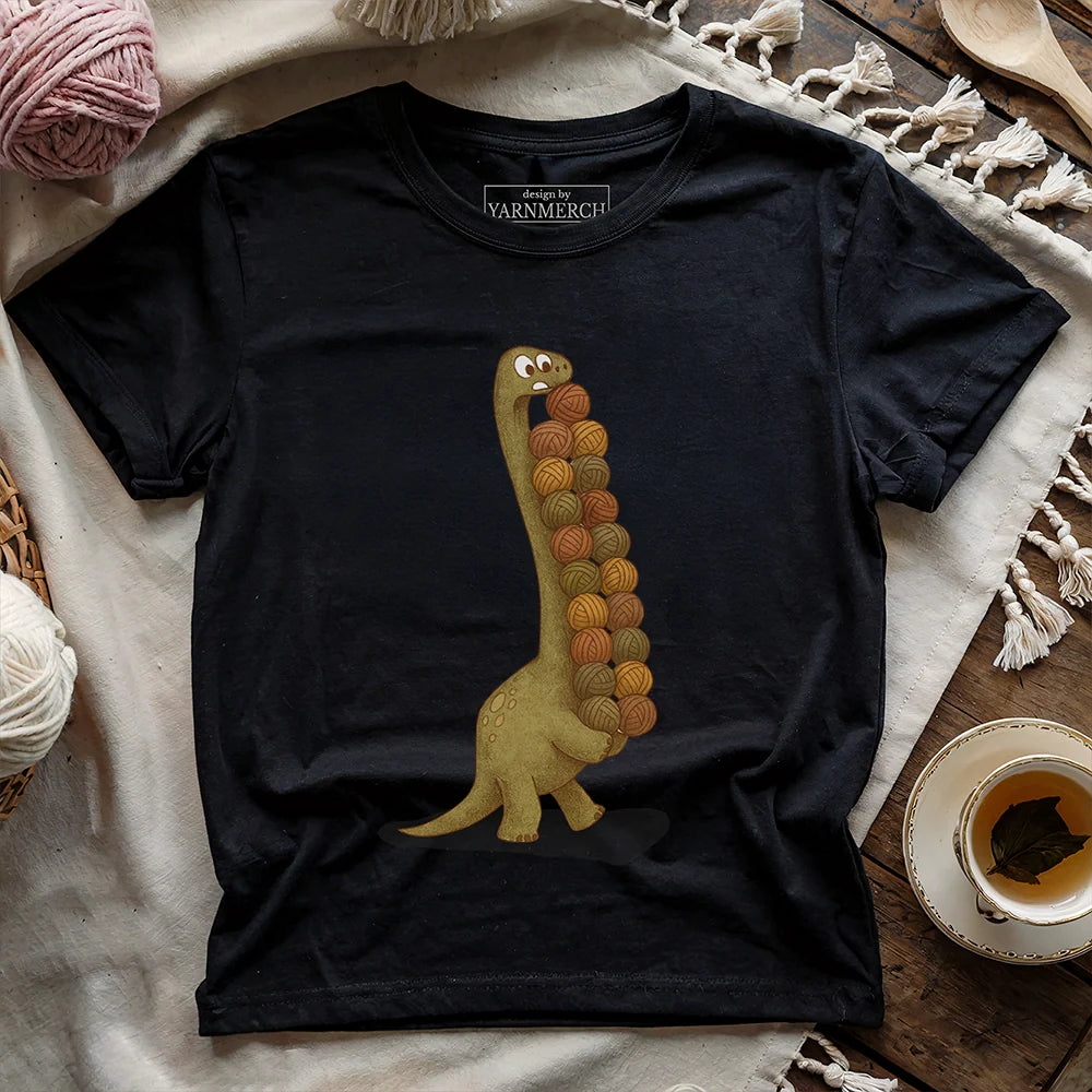 Yarnosaurus Rex T-shirt - Prismatic Fiber Arts