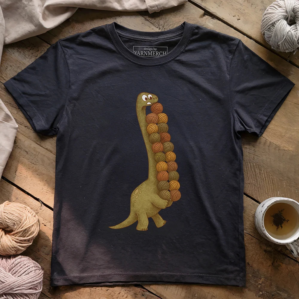 Yarnosaurus Rex T-shirt - Prismatic Fiber Arts