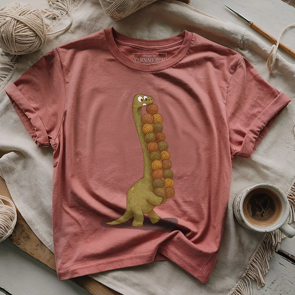 Yarnosaurus Rex T-shirt - Prismatic Fiber Arts