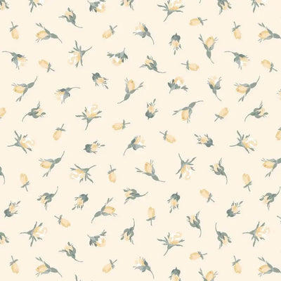 Yellow Buds La Fleur Flannel Cotton 42"/43" Fabric Per Yard - Prismatic Fiber Arts