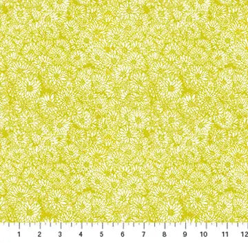 Yellow Dahlias Indelible by Anna Maria for Northcott Cotton 44"/45" Fabric Per Yard - Prismatic Fiber Arts