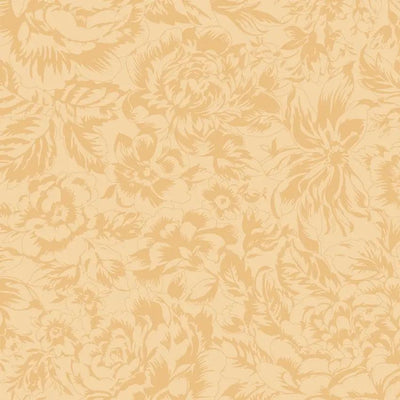 Yellow Tonal Floral La Fleur Flannel Cotton 42"/43" Fabric Per Yard - Prismatic Fiber Arts