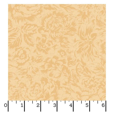 Yellow Tonal Floral La Fleur Flannel Cotton 42"/43" Fabric Per Yard - Prismatic Fiber Arts