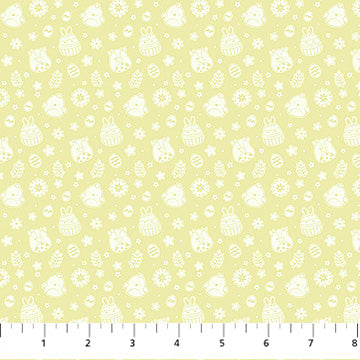 Yellow Tossed Springtime Squishmallows Cotton 44"/45" Fabric Per Yard