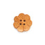 Yellow Light Wood Flower Round Buttons - Prismatic Fiber Arts