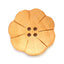 Yellow Light Wood Flower Round Buttons - Prismatic Fiber Arts