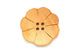 Yellow Light Wood Flower Round Buttons - Prismatic Fiber Arts