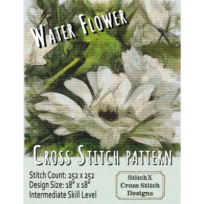 Water Flower Cross Stitch Pattern