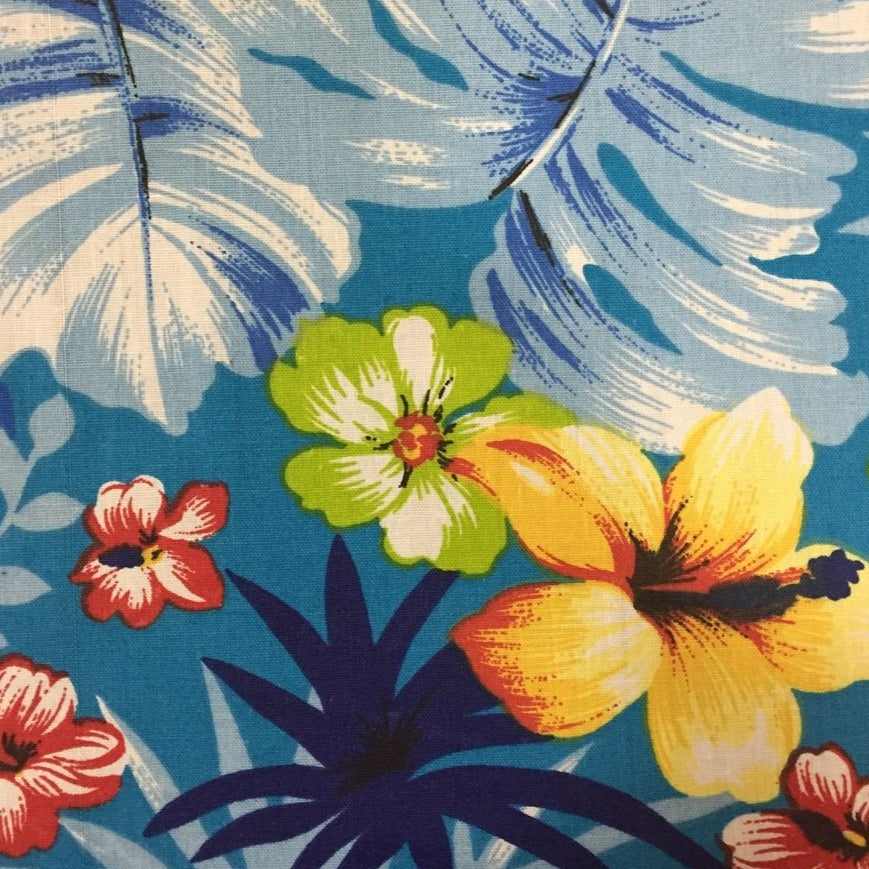 Hawaiian Print Poly Cotton Fabric - Prismatic Fiber Arts