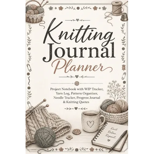 Knitting Journal Planner: Project Notebook with WIP Tracker, Yarn Log, Pattern Organizer, Needle Tracker, Progress Journal & Knitting Quotes for Knitt