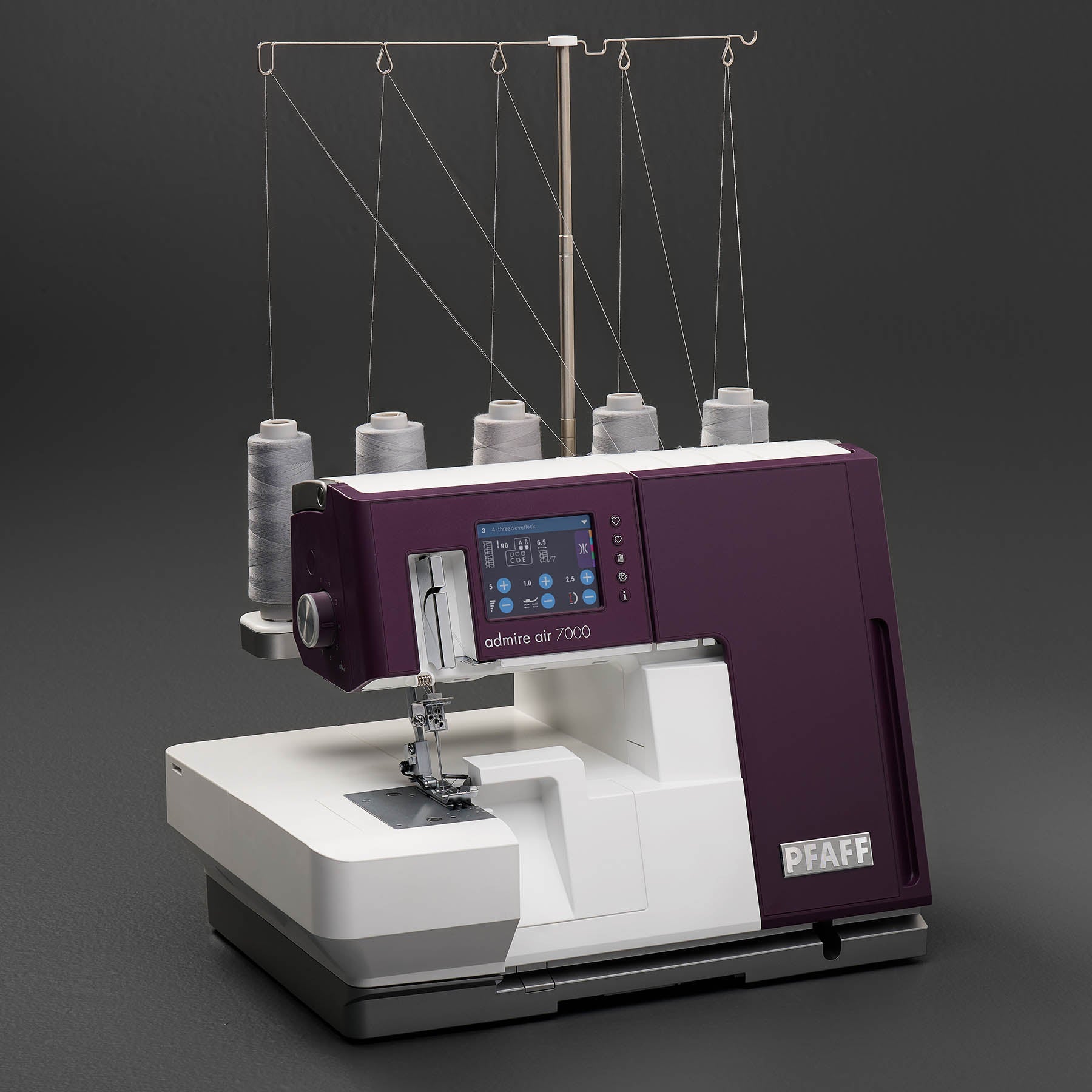 PFAFF® admire™ air 7000 Purple Coverlock Machine - Prismatic Fiber Arts