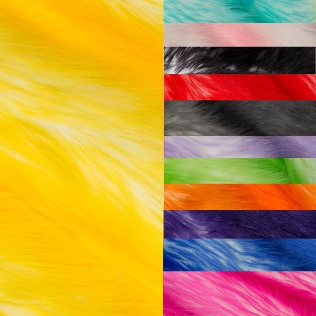 Snow Luxury Two Tone Shaggy Faux Fur Fabric - Prismatic Fiber Arts