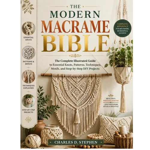 The Modern Macrame Bible: The Complete Illustrated Guide to Essential Knots, Patterns, Techniques, Motifs, and Step-by-Step DIY Projects