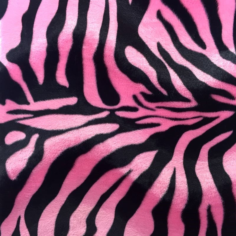 Big Zebra Print Velboa Faux Fur Fabric - Prismatic Fiber Arts