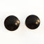 All Black Horror Sew-On Button Glass Eyes - Prismatic Fiber Arts