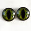 Green Alligator Sew-On Button Glass Eyes - Prismatic Fiber Arts