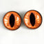 Amber Cat Sew-On Button Glass Eyes - Prismatic Fiber Arts