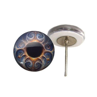 Art Nouveau Fantasy Glass Eyes on Wire Pin Posts