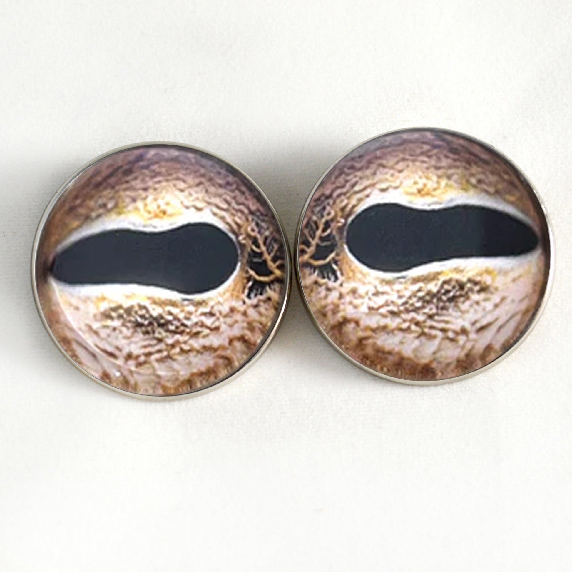 Asian Whip Snake Inspired Sew-On Button Glass Eyes - Prismatic Fiber Arts
