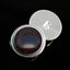 Big Dark Brown Alien Baby Sew-On Button Glass Eyes - Prismatic Fiber Arts