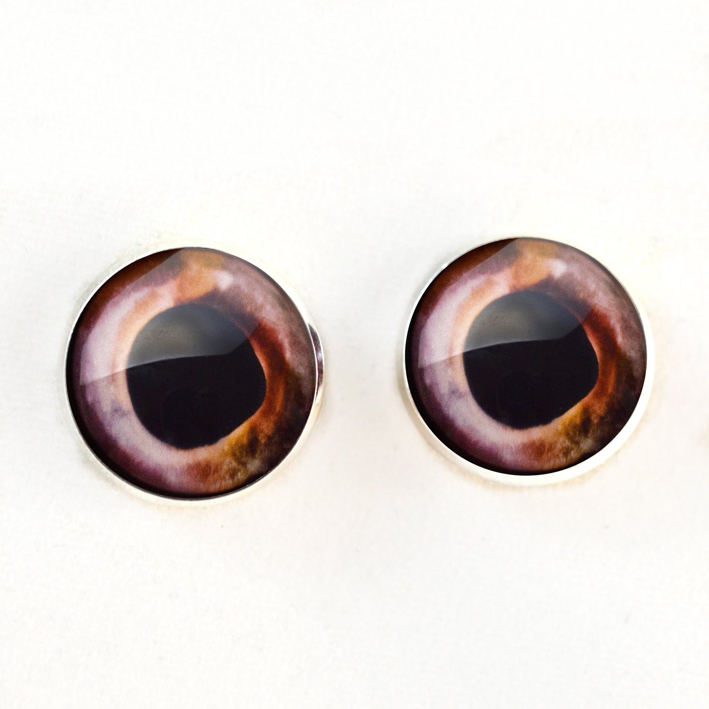 Barracuda Sew-On Button Glass Eyes - Prismatic Fiber Arts